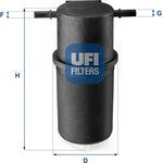 UFI Фильтр топливный 24.144.00