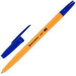 Ручка шариковая BRAUBERG "ORANGE Line", СИНЯЯ, корпус оранжевый, узел 1 мм ...