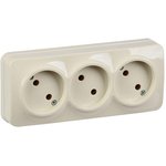 Socket 3rd OP GLORY RS23-2-XK 10A without grounding. cream. IEK ERH30-K33-10