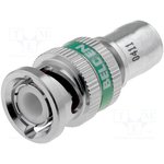 1694ABHDL, RF Connectors / Coaxial Connectors RG6 BNCHD 1P LC/PLN COMPRESN ...