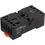 GZP8-BLACK, 8 Pin 300V ac DIN Rail Relay Socket, for use with R15 Relay