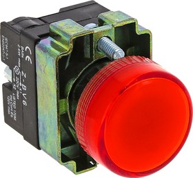 Фото 1/3 xb2-bv64, Лампа сигнальная BV64 красная с подсветкой