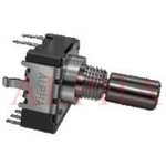 RV142FPF-40B1- 15F-0B20K-004, Potentiometers 14mm w/Switch 20K Flat Shaft