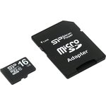 Флеш карта microSDHC Silicon Power SP016GBSTH010V10-SP 16Gb Class 10