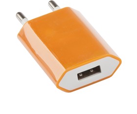 Фото 1/2 Блок питания (сетевой адаптер) LP с USB выходом 1А оранжевый, коробка