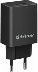 Фото 1/10 Defender 83572, Defender Сетевой адаптер EPA-10 черный, 1xUSB, 5V/2.1А, пакет