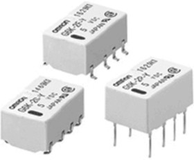 G6KU-2G-Y-TR-DC5, Telecom Relay - DPDT (2 Form C) - 5VDC Coil - 1 A Contact - 125VAC/60VDC Switching - Latching, Single Coil - J Le ...