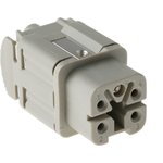 10432000, Heavy Duty Power Connector Insert, 10A, Female, H-A Series, 4 Contacts