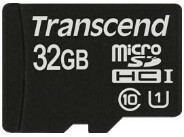 TS32GUSDCU1, Memory Card, microSD, 32GB, 60MB/s, 45MB/s, Black / Red