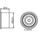 GT90540, Ролик натяжной ремня ГРМ