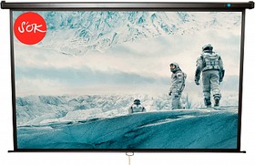 Экран 200x130см Wallscreen 16:10 настенно-потолочный рулонный белый 90' Matt White (MW), черный корпус