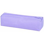 Пенал-тубус ПИФАГОР на молнии, ткань, пастельно-фиолетовый, 20х5 см, 272259