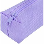 Пенал-тубус ПИФАГОР на молнии, ткань, пастельно-фиолетовый, 20х5 см, 272259