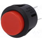 R13-527A-02RD, Переключатель кнопочный 1 DPST-NO красный 50мОм