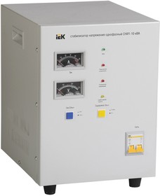 Фото 1/3 Стабилизатор напряжения IEK СНИ1 10кВА однофазный серый (IVS10-1-10000)
