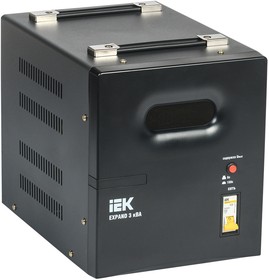 Фото 1/6 Стабилизатор напряжения IEK Expand 3кВА однофазный черный (IVS21-1-003-11)