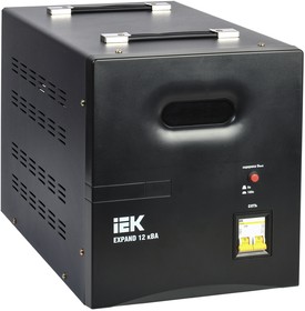 Фото 1/6 Стабилизатор напряжения IEK Expand 12кВА однофазный черный (IVS21-1-012-11)
