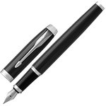 Ручка перьевая PARKER "IM Core Black Lacquer CT", корпус черный глянцевый лак ...