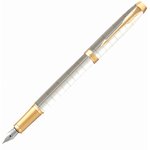 Ручка перьевая PARKER "IM Premium Pearl GT", корпус жемчужный лак ...