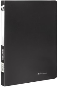 Фото 1/8 Папка с пластиковым скоросшивателем BRAUBERG "Office", черная, до 100 листов, 0,5 мм, 222645
