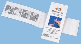 03070001001, Adhesive Cable Marker Book, White, Pre-printed "9", 8 → 16mm Cable