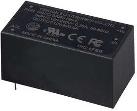 CFM06S090-E, Switching Power Supplies AC-DC Open Frame, 6 Watt, Single Output, 9VDC Output, 0.67A, 8% Efficiency, Encapsulated