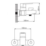 Смеситель для ванной и душа с коротким изливом WP3030