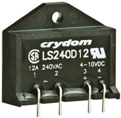 Фото 1/2 LS240D12R, SIP Solid State Relay - Control Voltage 4-10 VDC - Operating Voltage 24-280 VAC - Load Current 12 A - PCB Mount