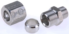 Фото 1/2 1805 08 10, Stainless Steel Pipe Fitting, Straight Hexagon Coupler, Male BSP 1/8in