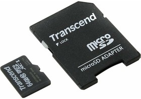 TS64GUSDXC10, Memory Card, microSD, 64GB, 45MB/s, 45MB/s, Black