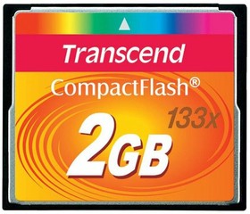 Фото 1/5 Карта памяти 2Gb Compact Flash Transcend 133x (TS2GCF133)