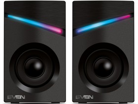 Фото 1/4 SVEN 305 2.0 чёрные Колонки (USB, 2x3 Вт, RGB подсветка)