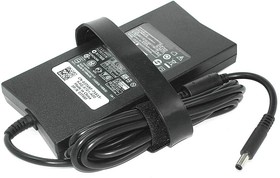 Фото 1/3 Блок питания (сетевой адаптер) для ноутбуков Dell 19.5V 4.62A 90W 4.5x3.0 мм с иглой черный slim. с сетевым кабелем