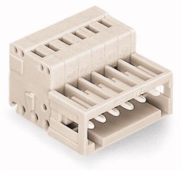 Pin header, 8 pole, pitch 3.5 mm, angled, light gray, 734-308 – купить ...