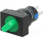 LAS1-AJ-11X/21/G/24V, Переключатель: поворотный, Пол: 2, SPDT, 3A/220ВAC, 2A/24ВDC