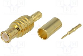 Фото 1/2 MCX1121A13G550, Вилка; MCX; "папа"; прямой; 50Ом; обжим; на провод; тефлон; позолота