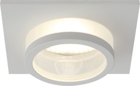Фото 1/2 Встраиваемый светильник алюминиевый ЭРА KL88 WH MR16/GU5.3 белый Б0054354