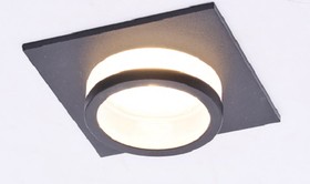 Фото 1/9 Встраиваемый светильник алюминиевый ЭРА KL88 BK MR16/GU5.3 черный Б0054355