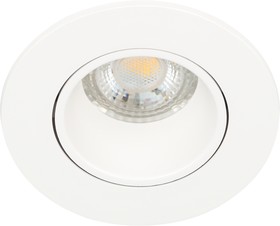 Фото 1/3 Встраиваемый светильник декоративный ЭРА KL90 WH MR16/GU5.3 белый, пластиковый Б0054369