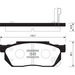 SP1462, SP1462_колодки дисковые передние!\Honda Civic 1.3-1.6 87-91/1.3 16V 91-95