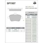 SP1957, SP1957_колодки дисковые задние!\ MB SLK R172 2.0-3.5 11