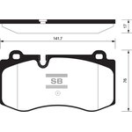 sp2195, Колодки торм.дисковые Hi-Q BENZ MERCEDES BENZ CL550 07-14 (D1223)