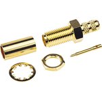 RSMA6411A1-3GT50G-1-50, JACK SMA, BULKHEAD, REV/POL, RG58