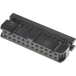 T812124A100CEU, 24-Way IDC Connector Socket for Cable Mount, 2-Row