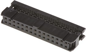 Фото 1/4 T812130A100CEU, 30-Way IDC Connector Socket for Cable Mount, 2-Row