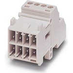Heavy Duty Power Connector Insert, 10A, 1854022 Series, 8 Contacts