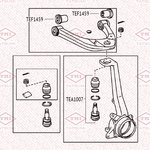 Опора шаровая TATSUMI TEA1007 TOYOTA Land Cruiser Prado/Hilux/4Runner 95-