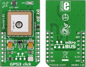 Фото 1/6 GPS3 click L80 GPS GPS mikroBus Click Board MIKROE-1714
