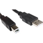11.02.8808-50, USB 2.0 Cable, Male USB A to Male USB B Cable, 800mm