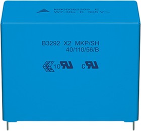 MKP film capacitor, 1 µF, ±20 %, 630 V (DC), PP, 22.5 mm, B32923C3105M000